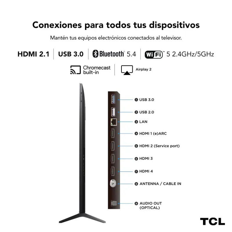 SMART TV DE 98" TCL QLED MINILED GOOGLE TV 98C6